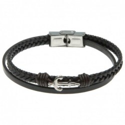 bracciale uomoin pelle con ancora