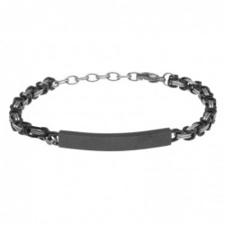 bracciale uomo acciaio con piastra per incisioni