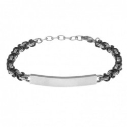 bracciale uomo acciaio con piastra per incisioni