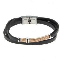 bracciale uomo in pelle con piastra
