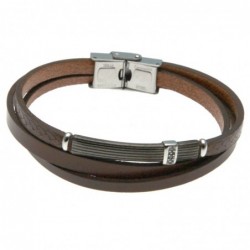 bracciale uomo in pelle con piastra