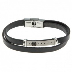 bracciale uomo in pelle con ancora