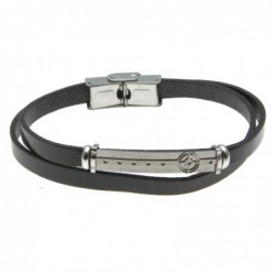 bracciale uomo in pelle con rosa dei venti