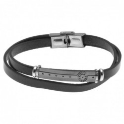 bracciale uomo in pelle con timone