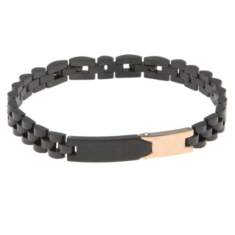 bracciale uomo acciaio con piastra per incisioni
