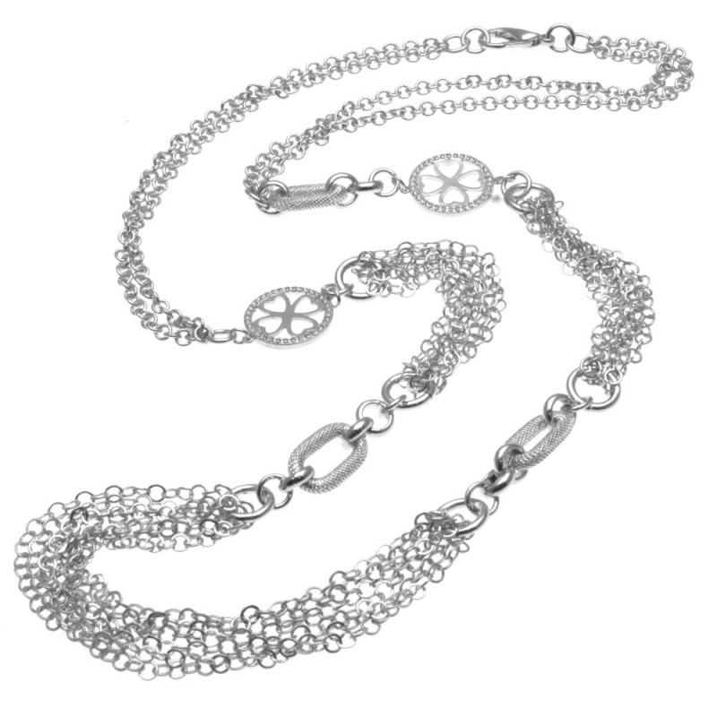 collana donna in bronzo con quadrifoglio