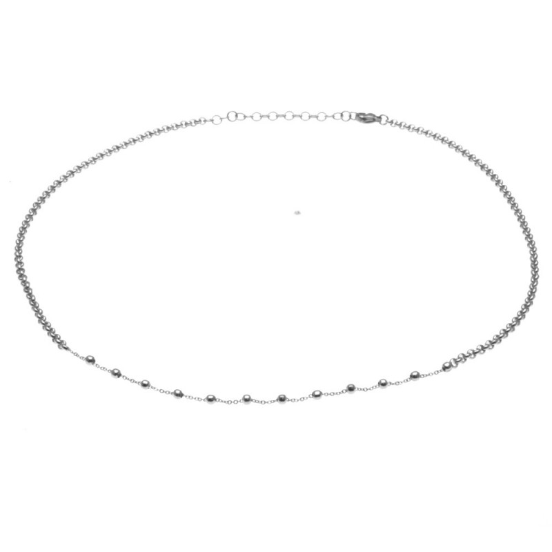 collana donna in acciaio per letterine