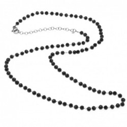 collana donna in acciaio e pietre per letterine