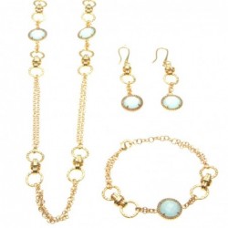 Parure donna in bronzo con cristalli