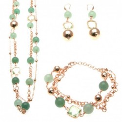 Parure donna in bronzo e pietre dure
