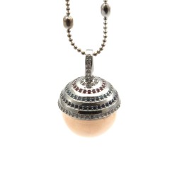 Chiama angeli collana in bronzo a ghianda multistrass
