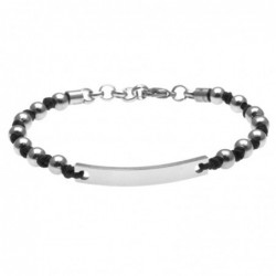 Bracciale in coton con piastra in acciaio per incisioni