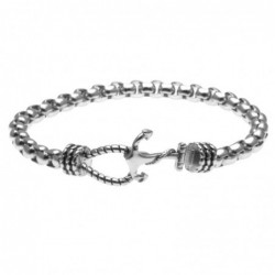 bracciale uomo con ancora in acciaio