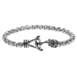 bracciale uomo con ancora in acciaio