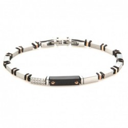 bracciale uomo in acciaio elementi rettangolari