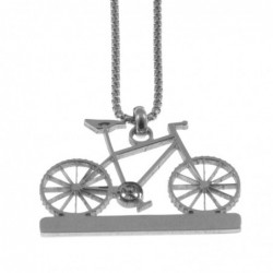 ciondolo con bicicletta in acciaio