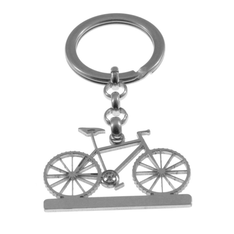 portachiavi con bicicletta in acciaio