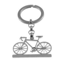 portachiavi con bicicletta in acciaio