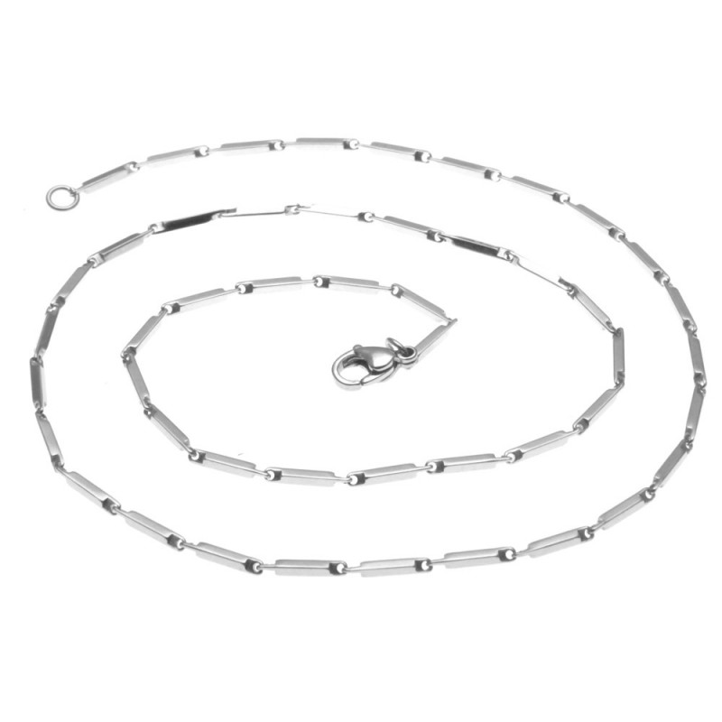 collana uomo barrette romboidali in acciaio