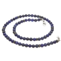 collana uomo pietre dure e acciaio