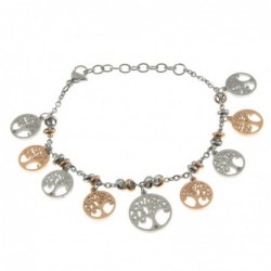 bracciale albero della vita donna acciaio