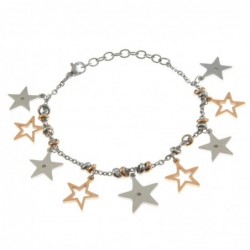 bracciale stelline donna in acciaio