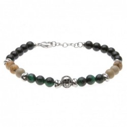 bracciale uomo timone e pietre dure