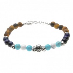 bracciale uomo timone e pietre dure