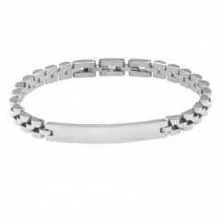 bracciale uomo acciaio con piastra
