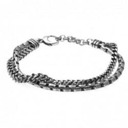 bracciale uomo in acciaio invecchiato