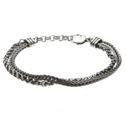 bracciale uomo in acciaio invecchiato