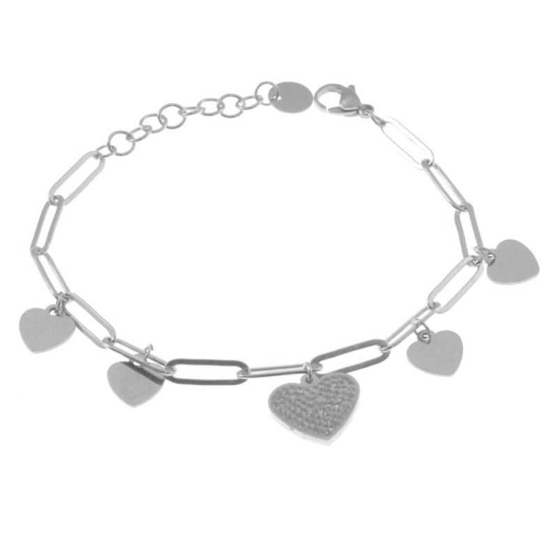 bracciale donna con cuoricini
