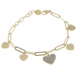 bracciale donna con cuoricini