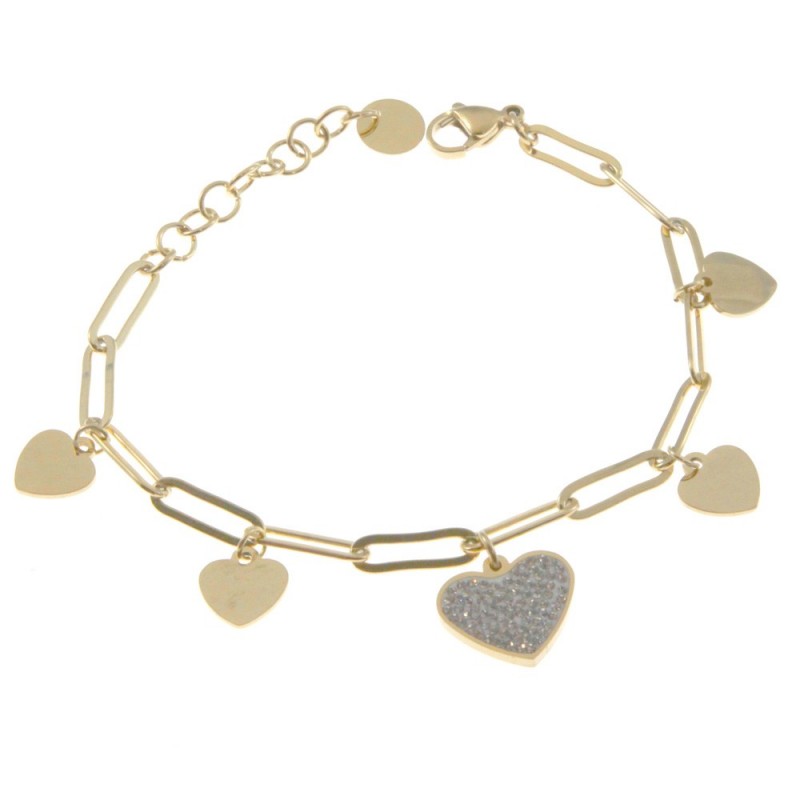 bracciale donna con cuoricini