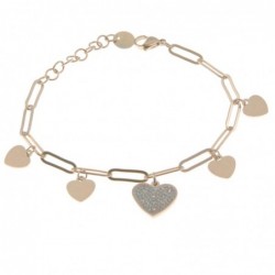 bracciale donna con cuoricini