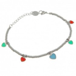 bracciale donna con cuoricini