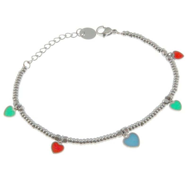 bracciale donna con cuoricini
