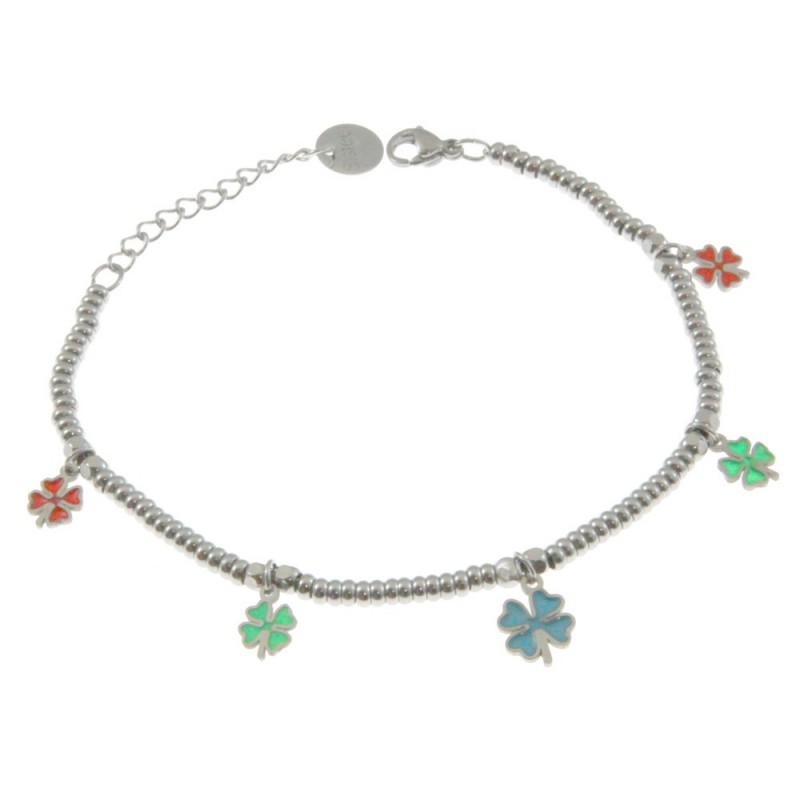 bracciale donna con quadrifogli
