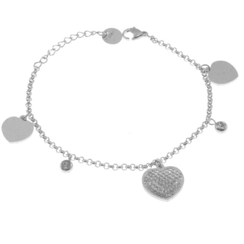 bracciale donna con cuori