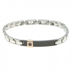 bracciale uomo con timone in acciaio