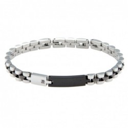 bracciale uomo in acciaio bicolore