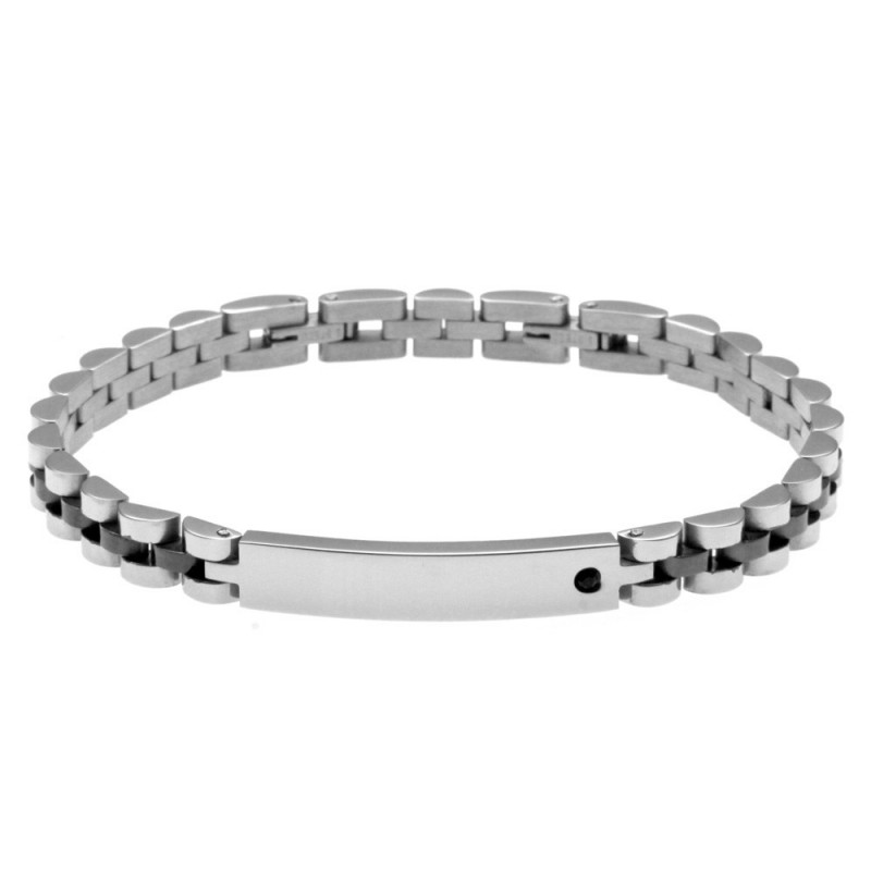 bracciale uomo piastra per incisione in acciaio