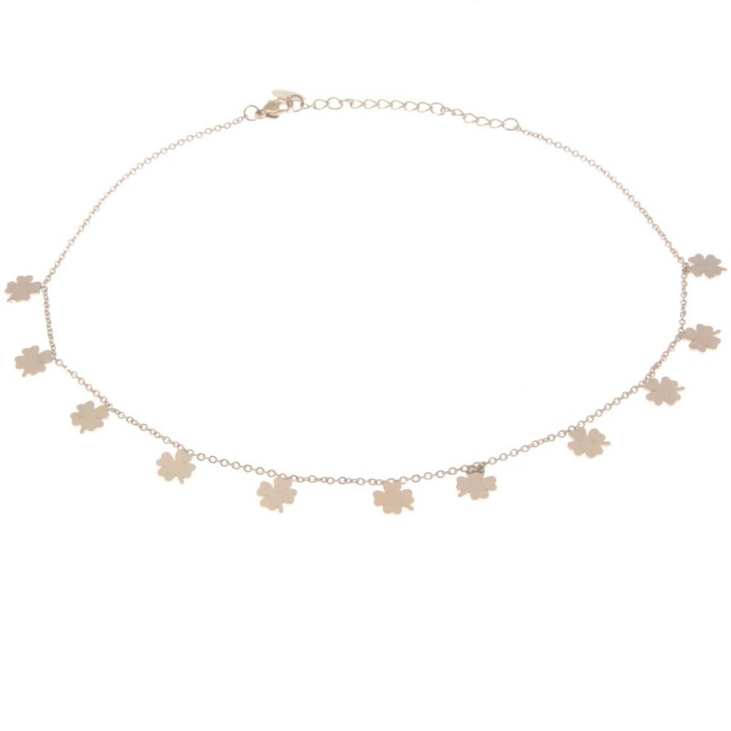 collana donna girocollo con quadrifogli