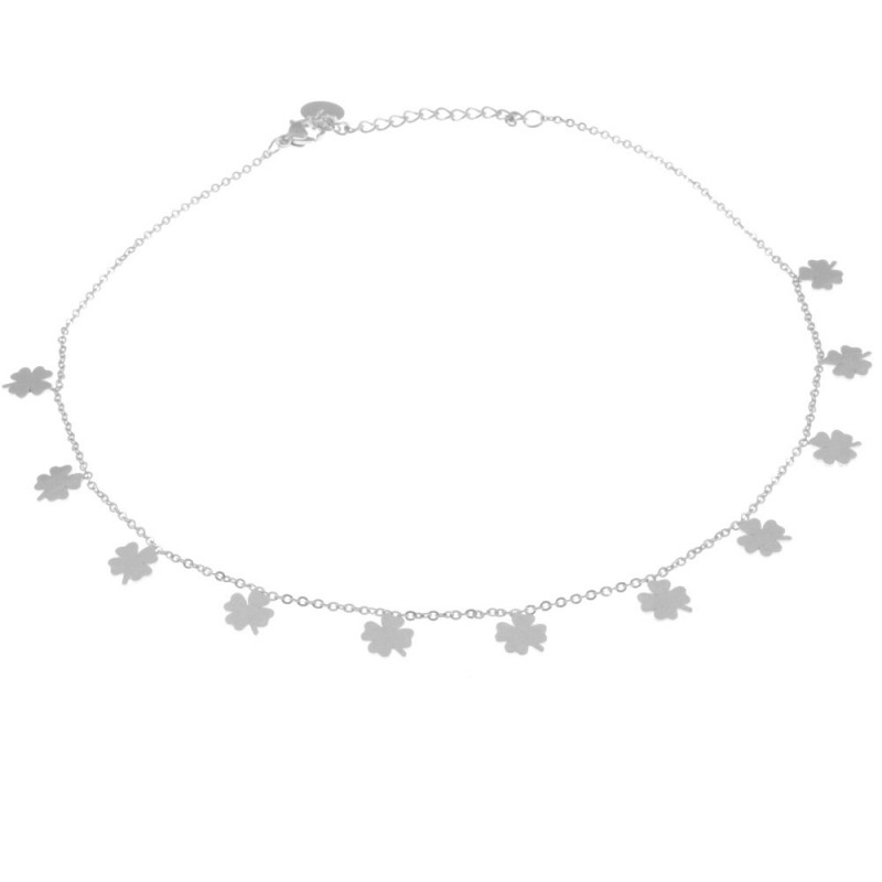 collana donna girocollo con quadrifogli