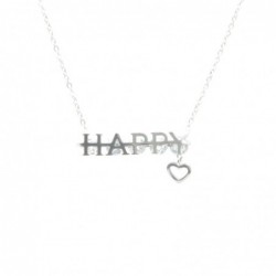 collana donna con scritta happy