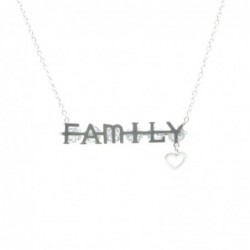 collana donna con scritta family
