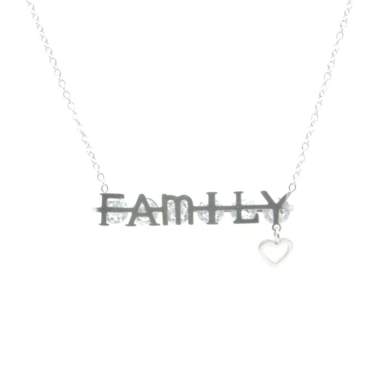 collana donna con scritta family