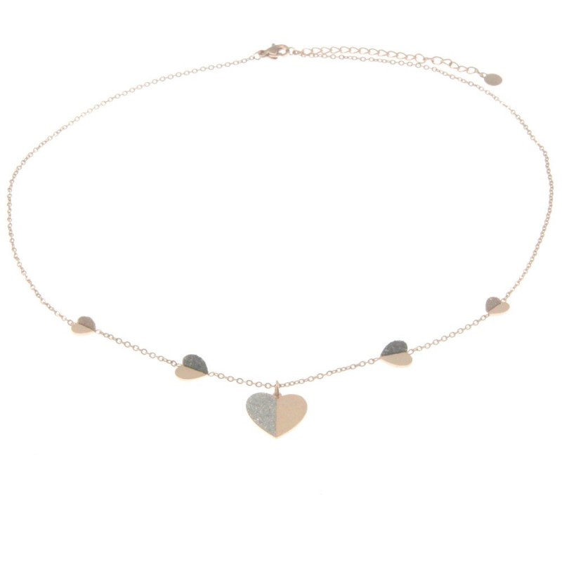 collana donna girocollo con cuoricini