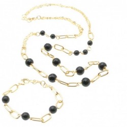 Parure donna collana bracciale pietre dure