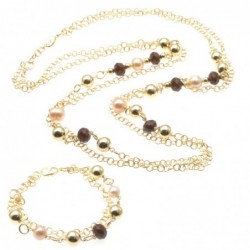 Parure donna collana bracciale pietre dure